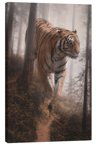 Canvas-taulu Encounter with the Big Tiger