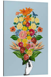 Magnettafel Botanical Blue Bouquet