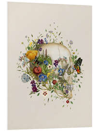 Foam board print Floral Skull