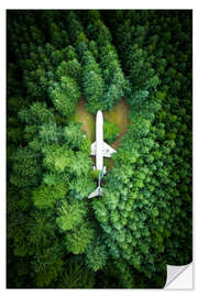 Wall sticker Aircraft in the pine forest