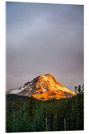 Acrylglasbild Mount Hood bei Sonnenaufgang