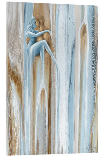 Stampa su vetro acrilico Passion Falls, couple nude
