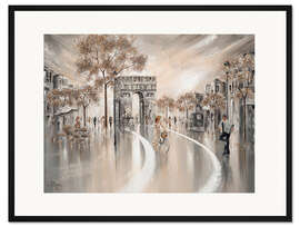 Gerahmter Kunstdruck Goldene Tage, Pariser Flair I