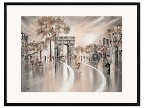 Framed art print Golden Days, Paris Flair I