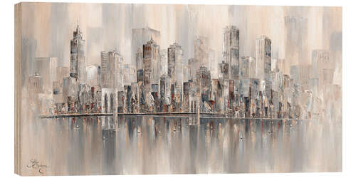 Wood print New York Skyline