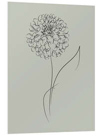 Tableau en PVC Dandelion on green-grey