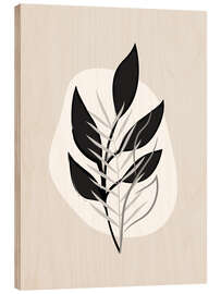 Stampa su legno Grass Plant beige I