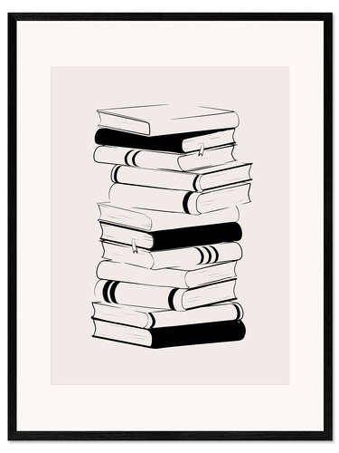 Gerahmter Kunstdruck Meine Büchersammlung