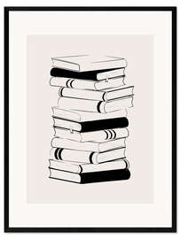 Gerahmter Kunstdruck Meine Büchersammlung