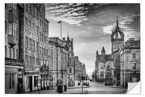 Selvklebende plakat Morning impression from the Royal Mile