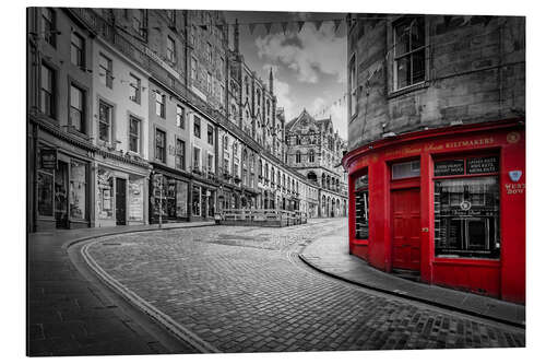 Cuadro de aluminio Red Accent in West Bow, Edinburgh