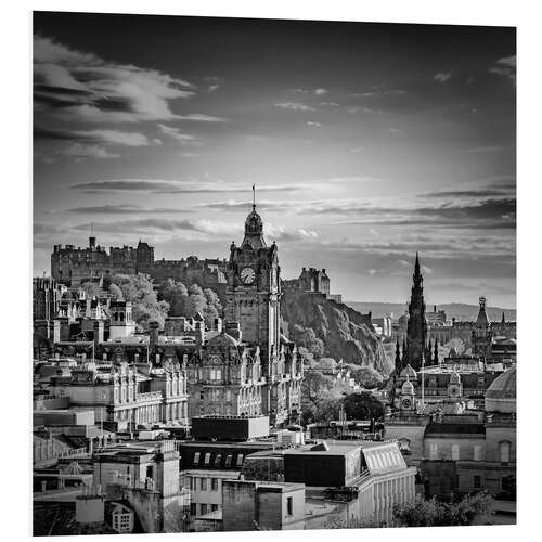 Foam board print Fantastic view over Edinburgh