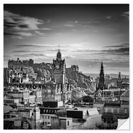 Vinilo para la pared Fantastic view over Edinburgh