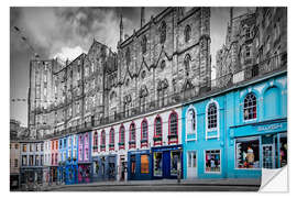 Selvklebende plakat Blue Accent, Victoria Street in Edinburgh