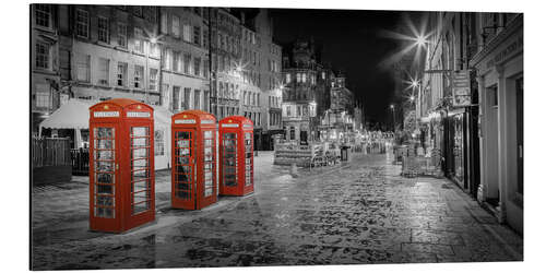 Alumiinitaulu Red Telephone Boxes on the Royal Mile, Edinburgh