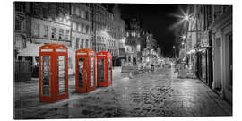 Cuadro de plexi-alu Red Telephone Boxes on the Royal Mile, Edinburgh
