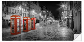 Autocolante decorativo Red Telephone Boxes on the Royal Mile, Edinburgh