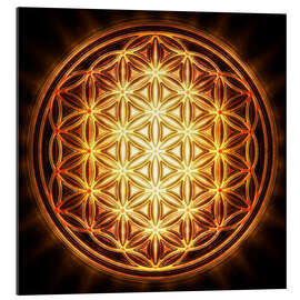 Galleriprint Flower of Life - Gold Sun