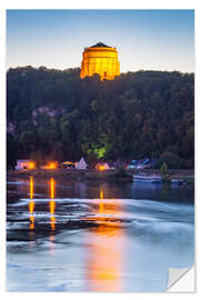 Selvklebende plakat Kelheim in the evening, Germany