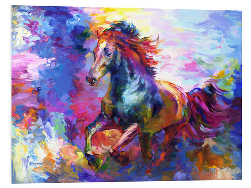 Foam board print Colourful Horse