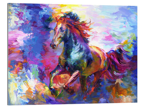 Tableau en plexi-alu Cheval coloré