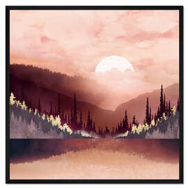 Gerahmter Kunstdruck Herbst Reflektion