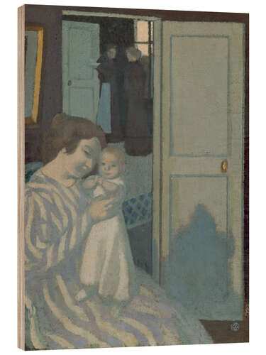 Quadro de madeira Mother and Child, 1895