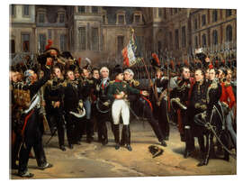 Acrylglasbild Napoloen verabschiedet sich von seiner Garde in Fontainebleau am 20. April 1814