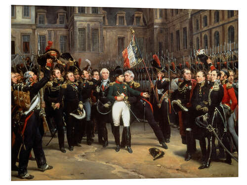 PVC-tavla Napoloen Bids Farewell to his Guard at Fontainebleau on 20 April 1814