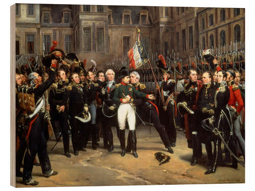 Puutaulu Napoloen Bids Farewell to his Guard at Fontainebleau on 20 April 1814