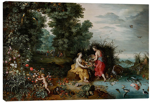 Leinwandbild Allegorie der Erde und des Wassers, 1650