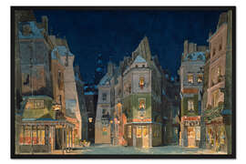 Gerahmter Kunstdruck Bühnenbild für "La Bohème" von G. Puccini