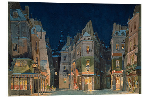 Foam board print Set Design for "La Bohème" by G. Puccini