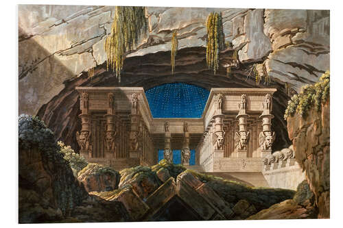 Foam board print Stage Decoration for "The Magic Flute", by W.A. Mozart, 1791