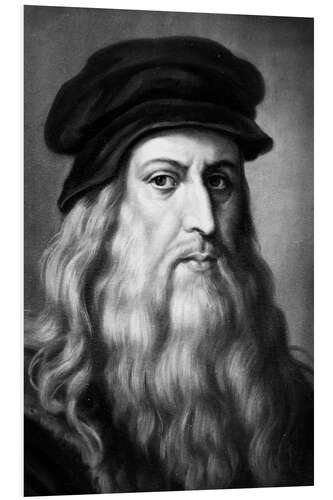 PVC print Portrait "Leonardo", Leonardo da Vinci, 1885