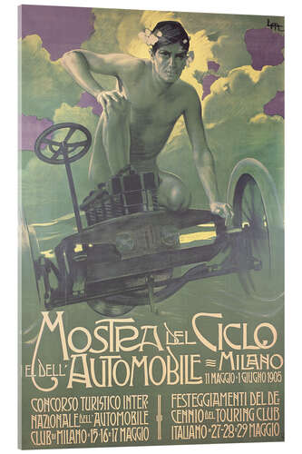 Akryylilasitaulu Mostra del Ciclo e dell’Automobile Milano, 1905