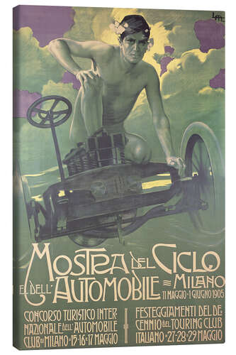 Canvastavla Mostra del Ciclo e dell’Automobile Milano, 1905