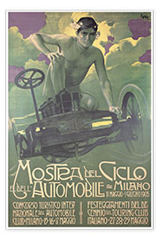 Wandbild  Mailänder Fahrrad- und Automobilmesse, 1905 - Leopoldo Metlicovitz