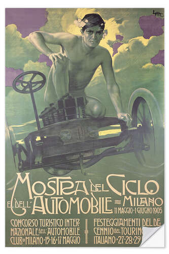 Wandsticker Mailänder Fahrrad- und Automobilmesse, 1905