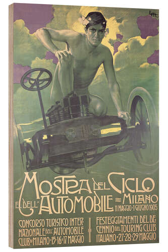 Print på træ Mostra del Ciclo e dell’Automobile Milano, 1905