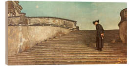 Holzbild Auf der ersten Messe, 1884 - Giovanni Segantini