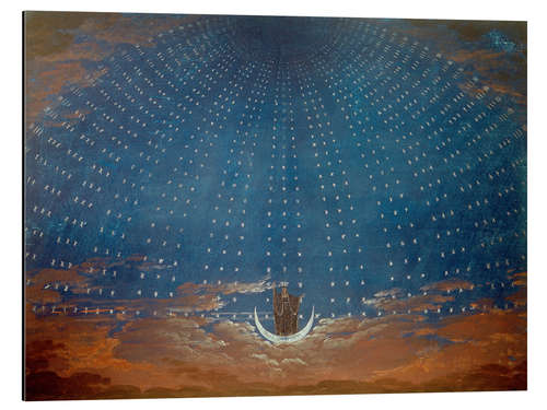 Aluminiumsbilde Palace of the Queen of the Night, Die Zauberflöte, 1815