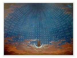 Obra artística  Palace of the Queen of the Night, Die Zauberflöte, 1815 - Karl Friedrich Schinkel