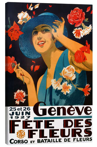 Stampa su tela Flower Festival poster, 1927