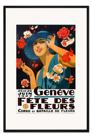 Gerahmter Kunstdruck Blumenfest, Plakat, 1927