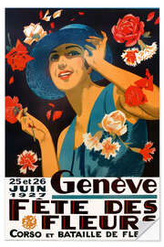 Sticker mural Affiche Fête des Fleurs, 1927