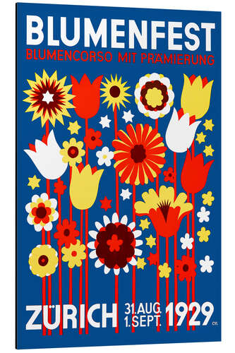 Aluminium print Flower Festival Zurich, 1929