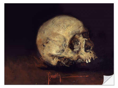 Sticker mural Study of a Skull, 1883