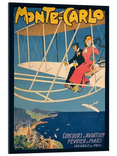 Gallery print Flight Competition in Monaco, Poster, 1910