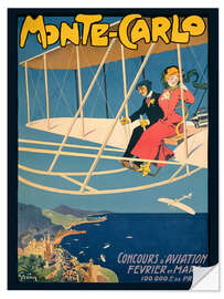 Selvklebende plakat Flight Competition in Monaco, Poster, 1910